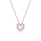 An image showing Dual Tone Heart Pendant in Gold and Silver Finish with Diamond Accents.