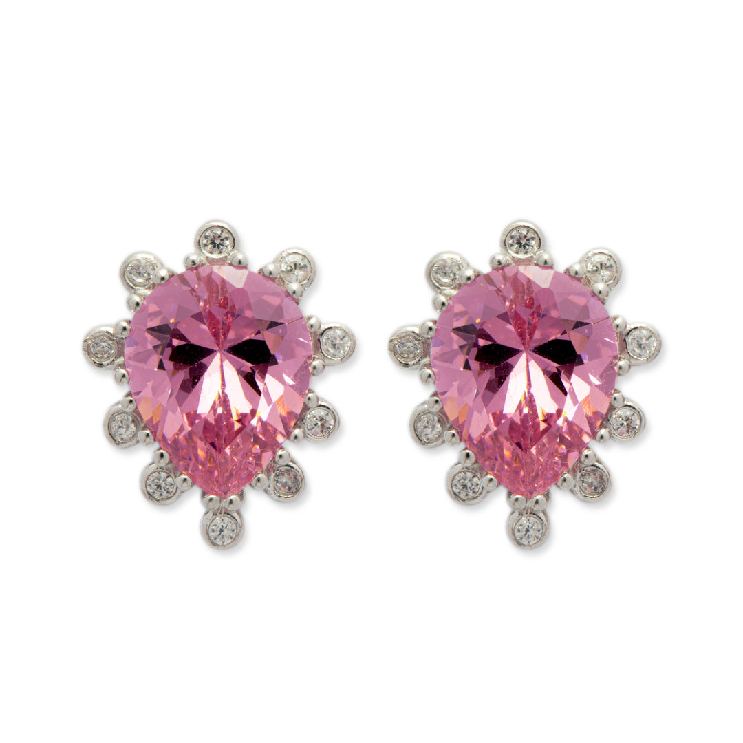 Rosy Sparkling Reflections Earrings For Women