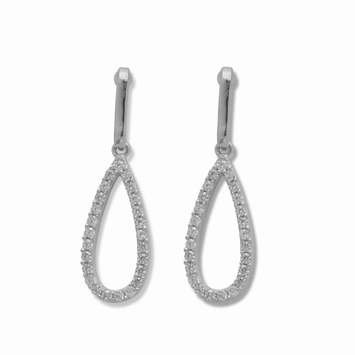 Twirling Duo Teardrop Earrings For Women