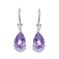 Lilac Halo: Purple Amethyst Earrings