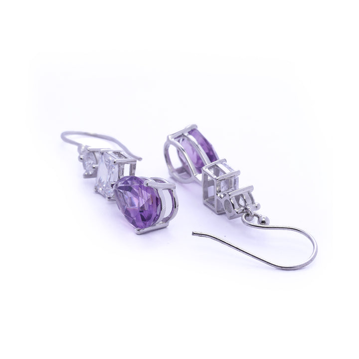 An image showing Lavender Amethyst Drop Earrings.