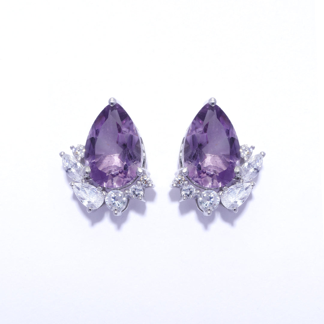 Trinity Amethyst Glow Earrings