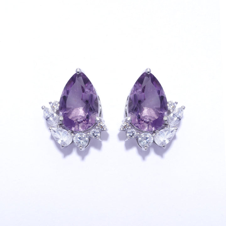 Trinity Amethyst Glow Earrings