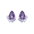 Trinity: Purple Amethyst Stud Earrings