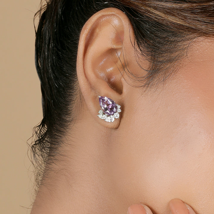 Trinity Amethyst Glow Earrings