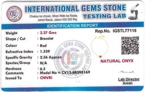 Scarlet Sparkle Suite Red Onyx and Zircon Earring, Pendant, Bracelet with Golden Chain & 10gm Silver Bar MMTC PAMP Gift Hamper