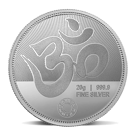 A Silver Coin featuring Ganesh Lakshmi Ji of 999.9 20 gm.