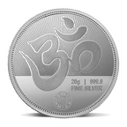 A Silver Coin featuring Ganesh Lakshmi Ji of 999.9 20 gm.