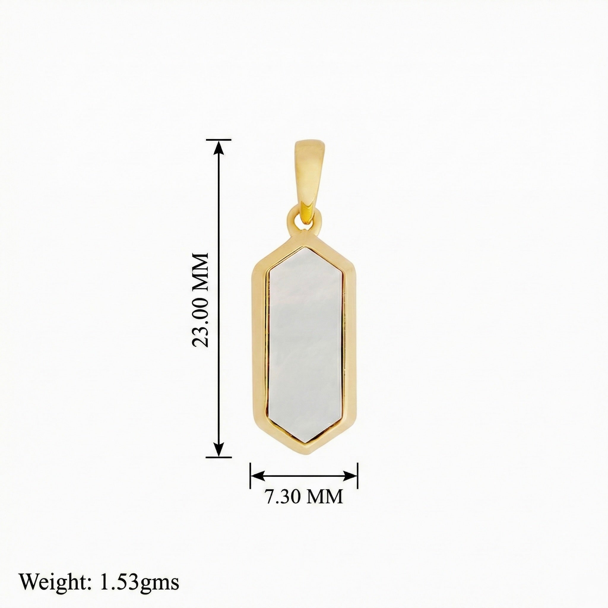 Hexagon Beauty: Mother of Pearl Pendant