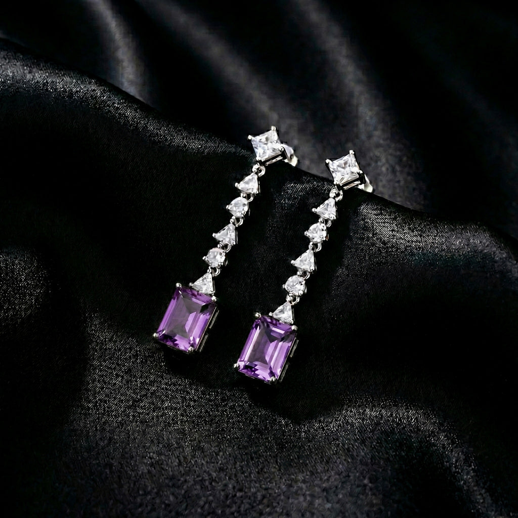 Amara: Purple Amethyst Earrings