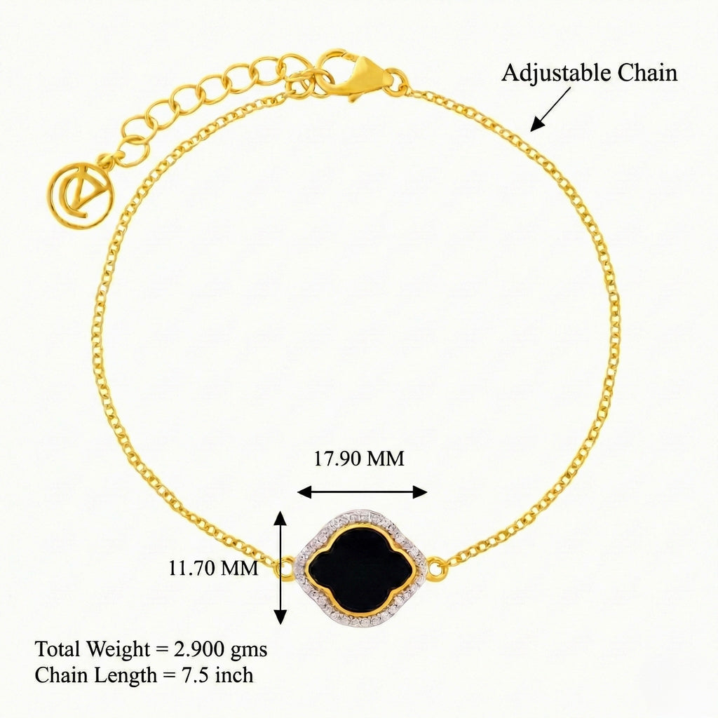 Celestial Elegance: Black Onyx Bracelet