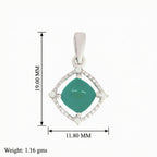 Sugar Loaf: Green Onyx Jewelry Set with Chain
