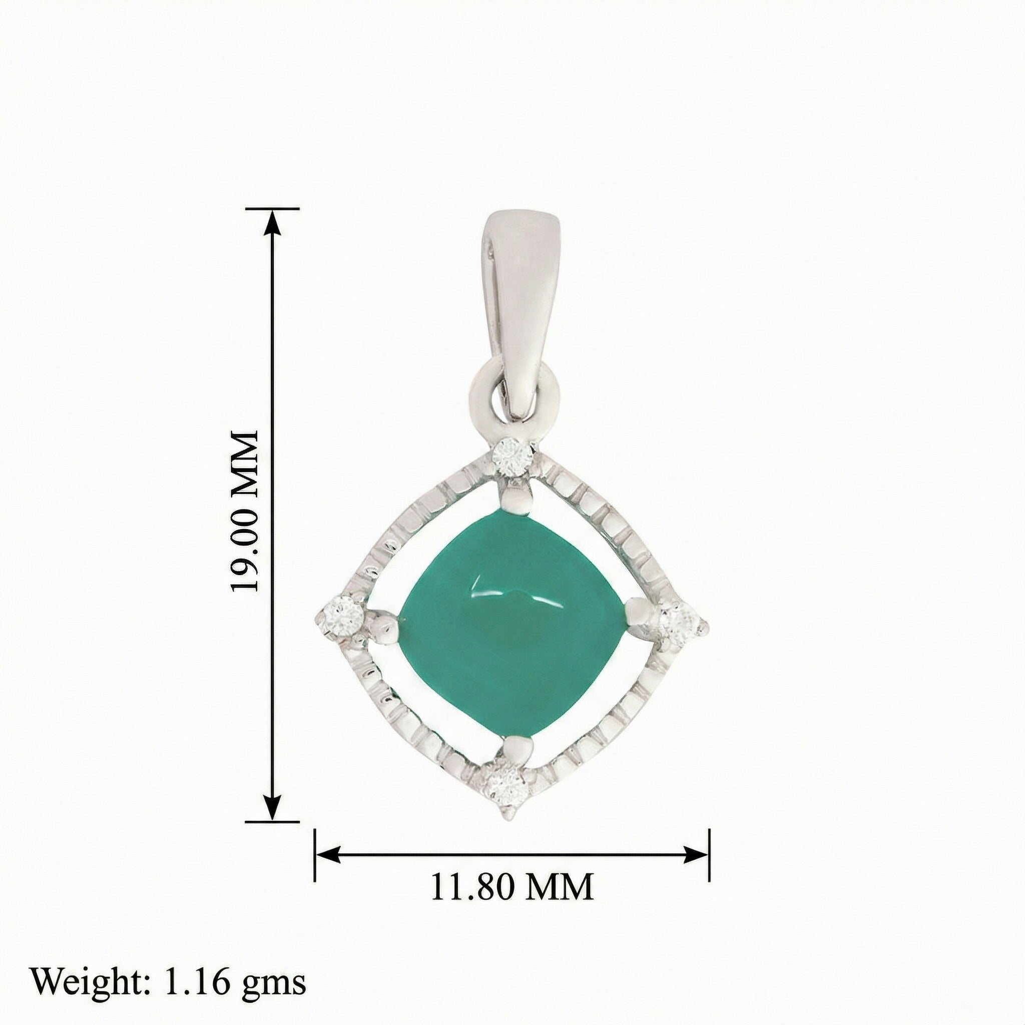 Sugar Loaf: Green Onyx Jewelry Set with Chain