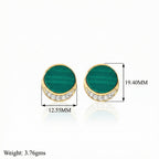 Royal Crescent: Malachite Jewelry Set with Chain