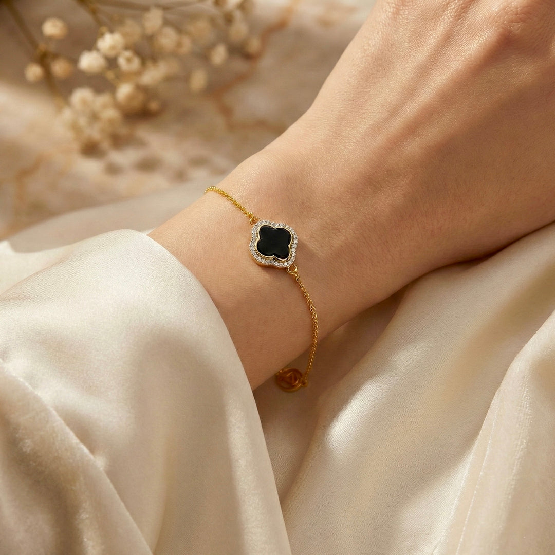 Celestial Elegance: Black Onyx Bracelet