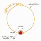 Scarlet Dreams: Red Onyx Jewelry Set with Chain
