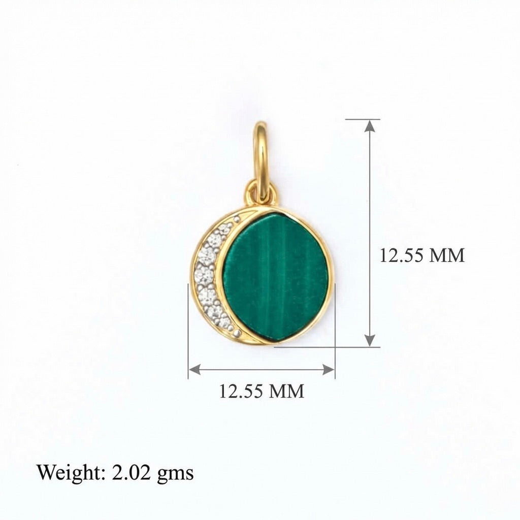 Royal Crescent: Malachite Pendant