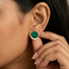 Royal Crescent: Malachite Earrings