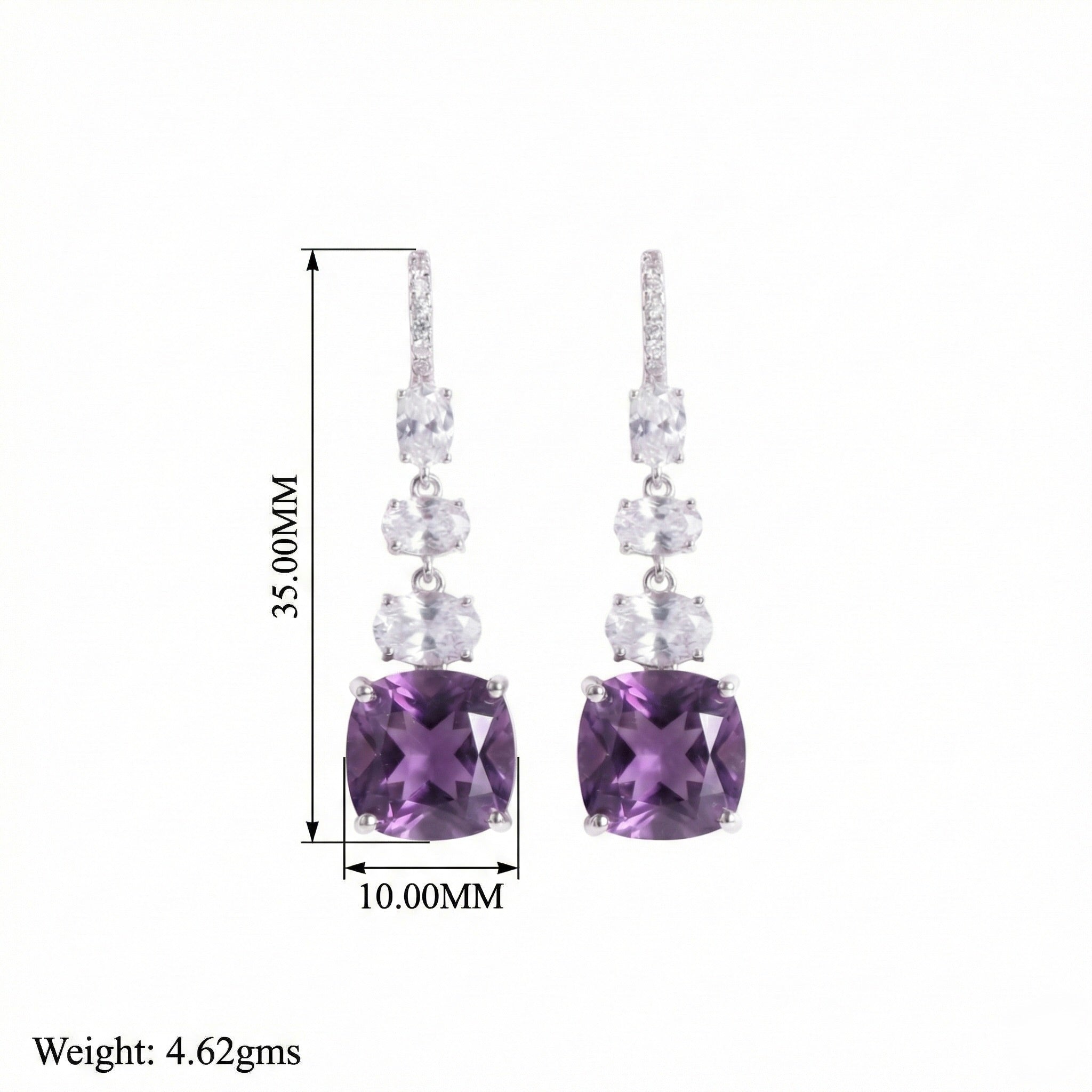 Luna Mist: Purple Amethyst Earrings