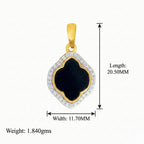 Celestial Elegance: Black Onyx Jewelry Set with Chain