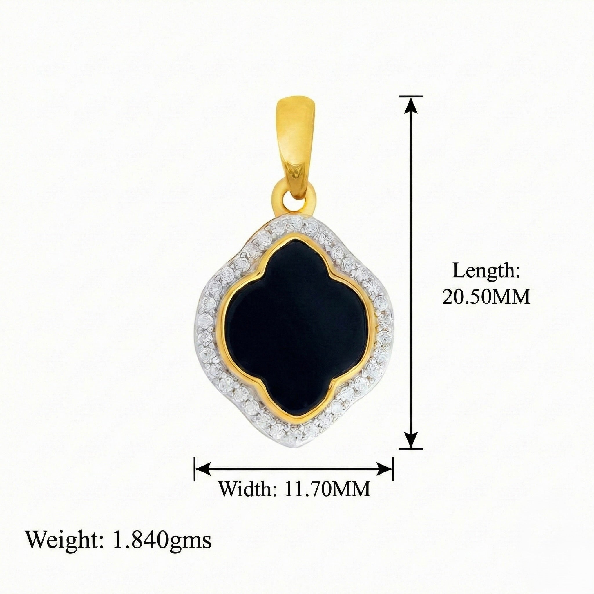 Celestial Elegance: Black Onyx Pendant