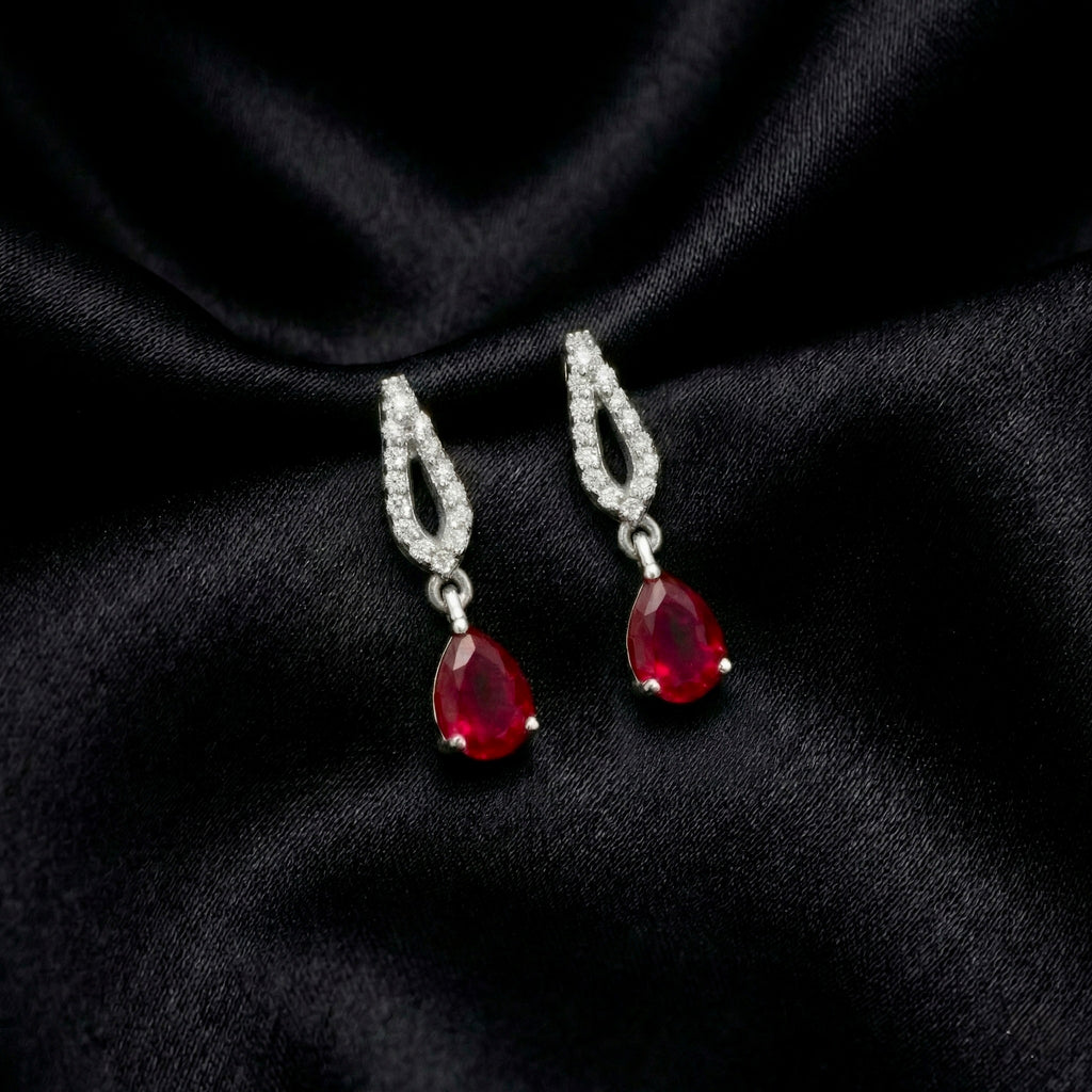 Crimson Bloom Earrings