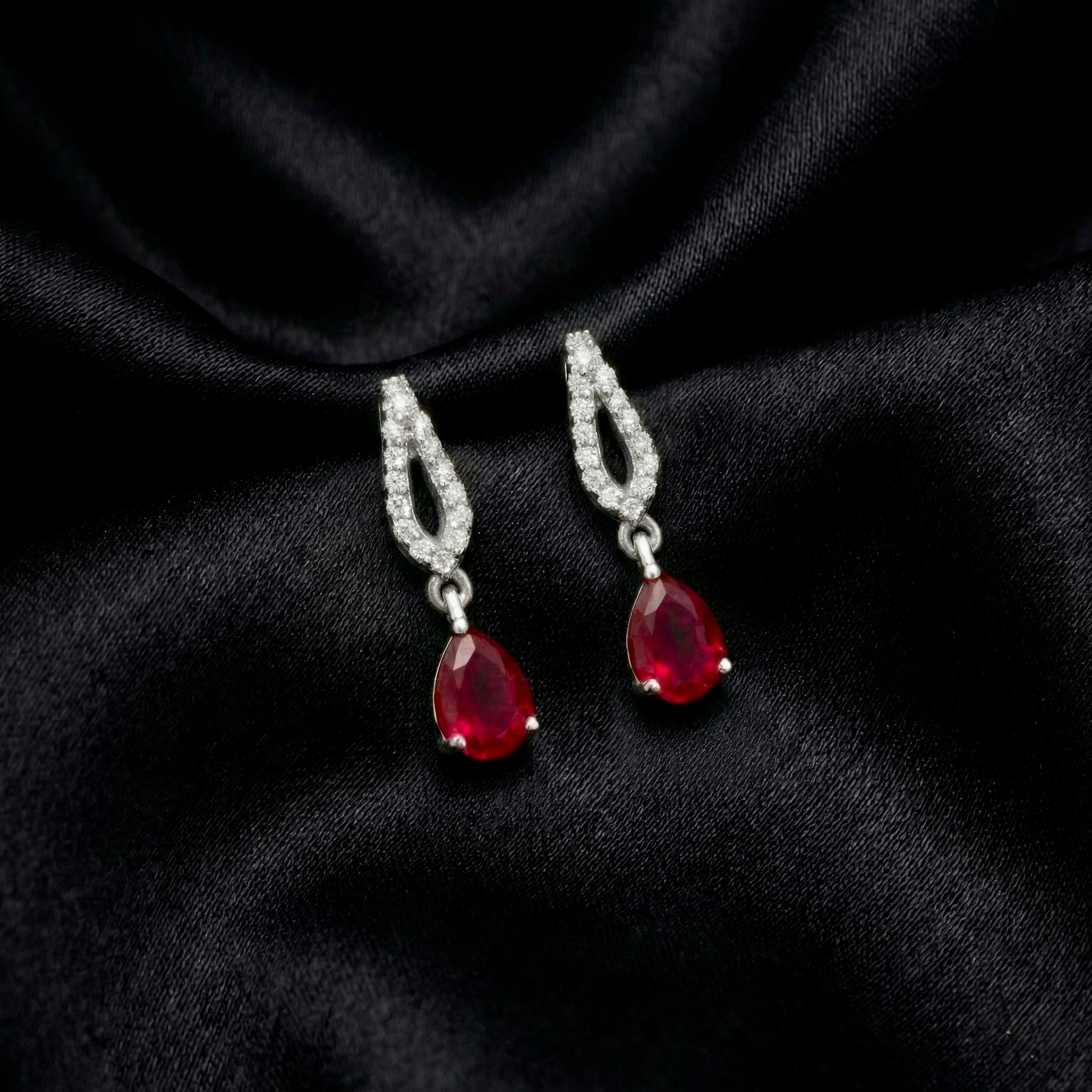 Crimson Bloom Earrings