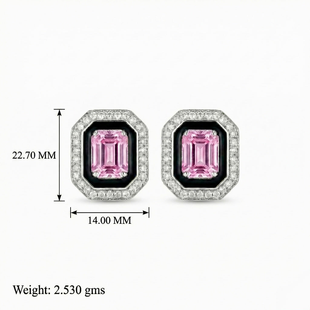 Pink Dreamscape Stud Earrings