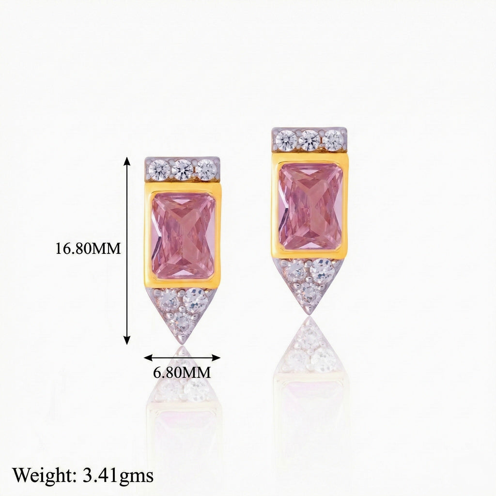 Blushing Rose Elegance Jewelry Set with Chain