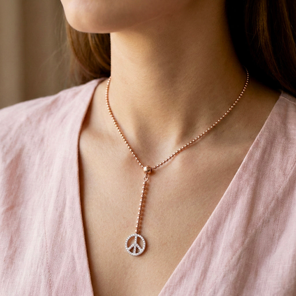 Minimalist Peace Necklace