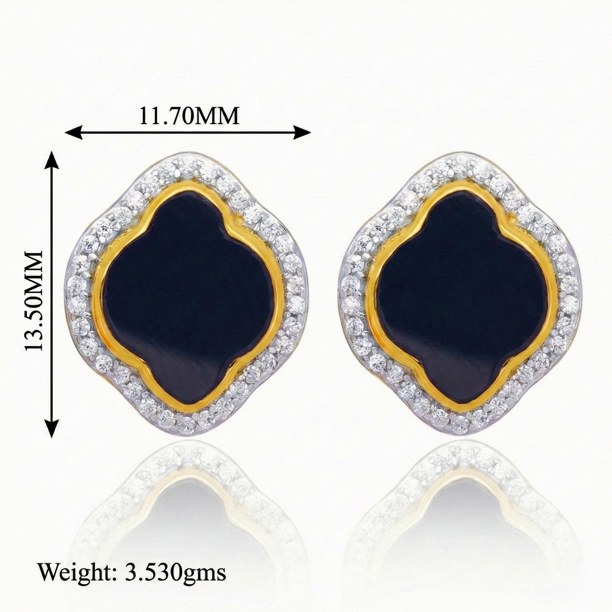 Celestial Elegance: Black Onyx Earrings