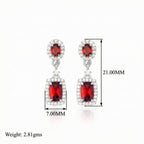 Radiant Sparkle: Red Garnet Earrings