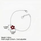 Scarlet Cluster: Red Garnet Bracelet