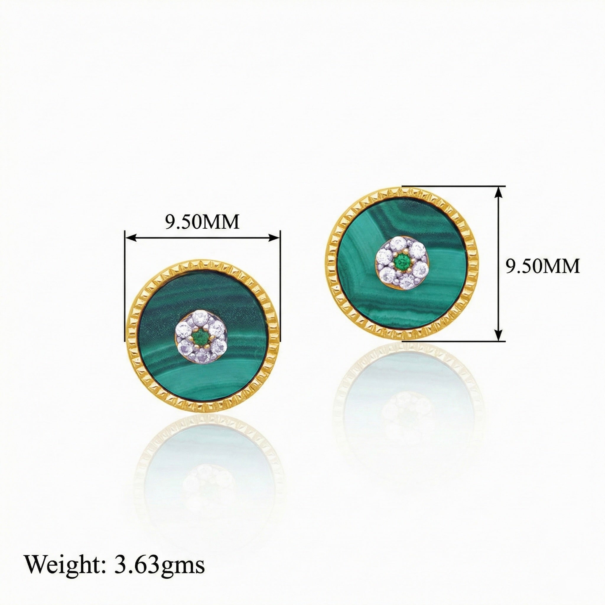 Lush: Malachite Stud Earrings