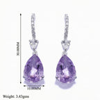 Lilac Halo: Purple Amethyst Earrings