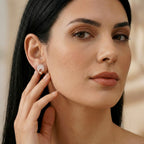 Rose Gold Pave Earrings
