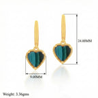 Verdant Love: Malachite Jewelry Set with Chain
