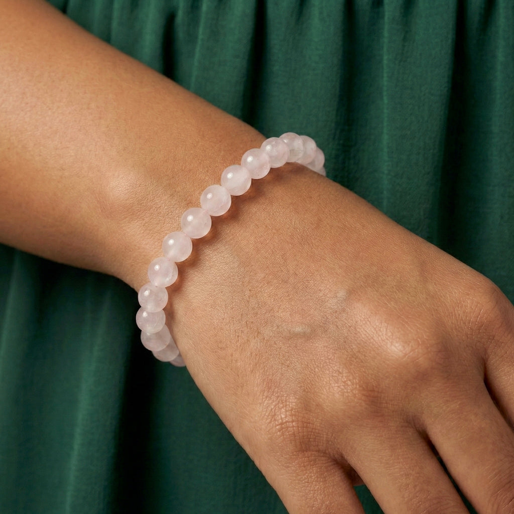 Heartlight: Rose Quartz Crystal Bracelet