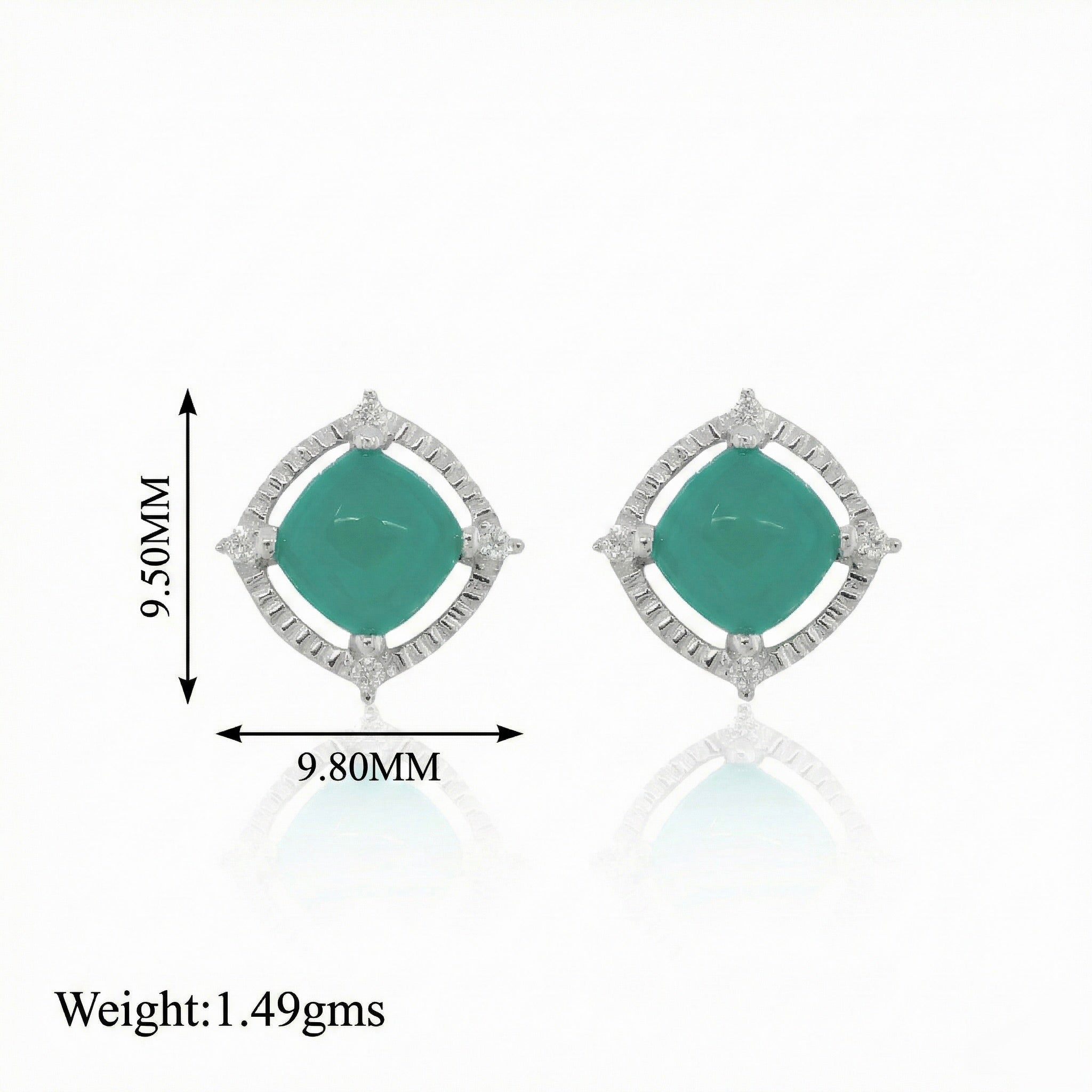 Sugar Loaf: Green Onyx Jewelry Set with Chain