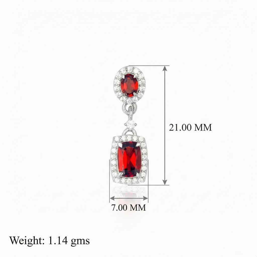 Radiant Sparkle: Red Garnet Pendant