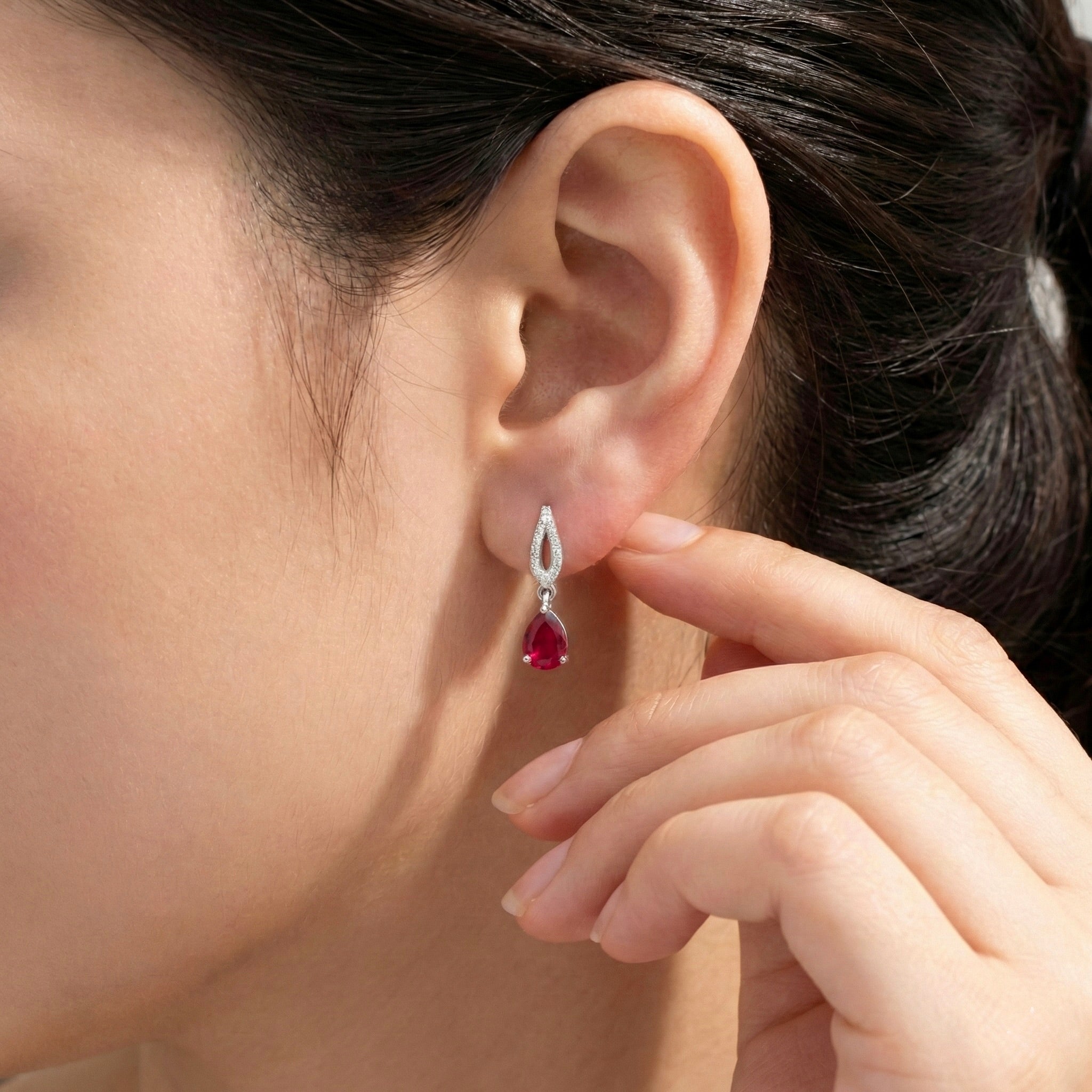 Crimson Bloom Earrings