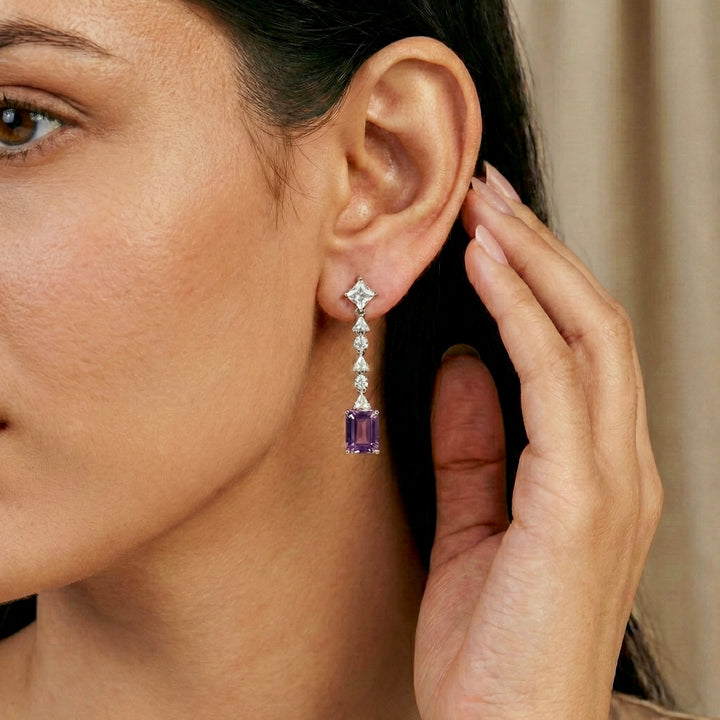 Amara: Purple Amethyst Earrings