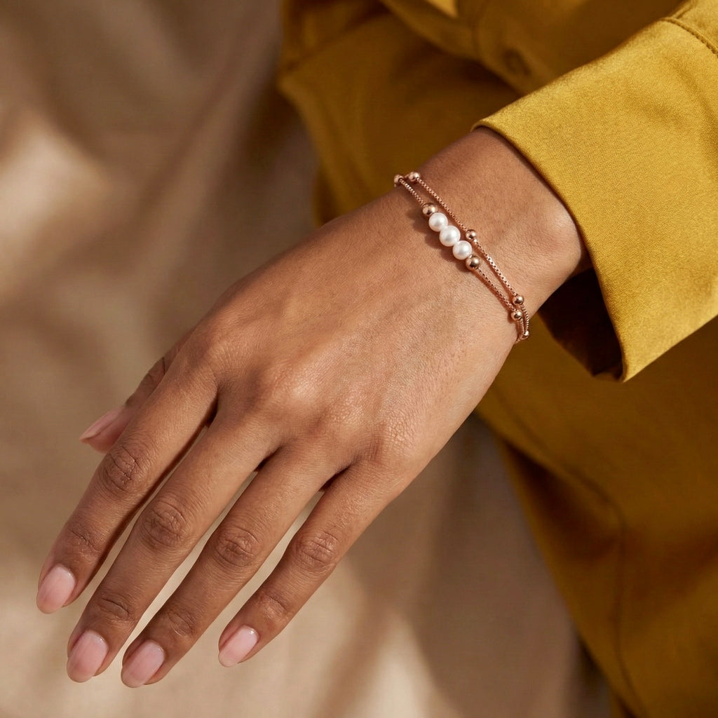 Sleek Rose Gold Bracelet