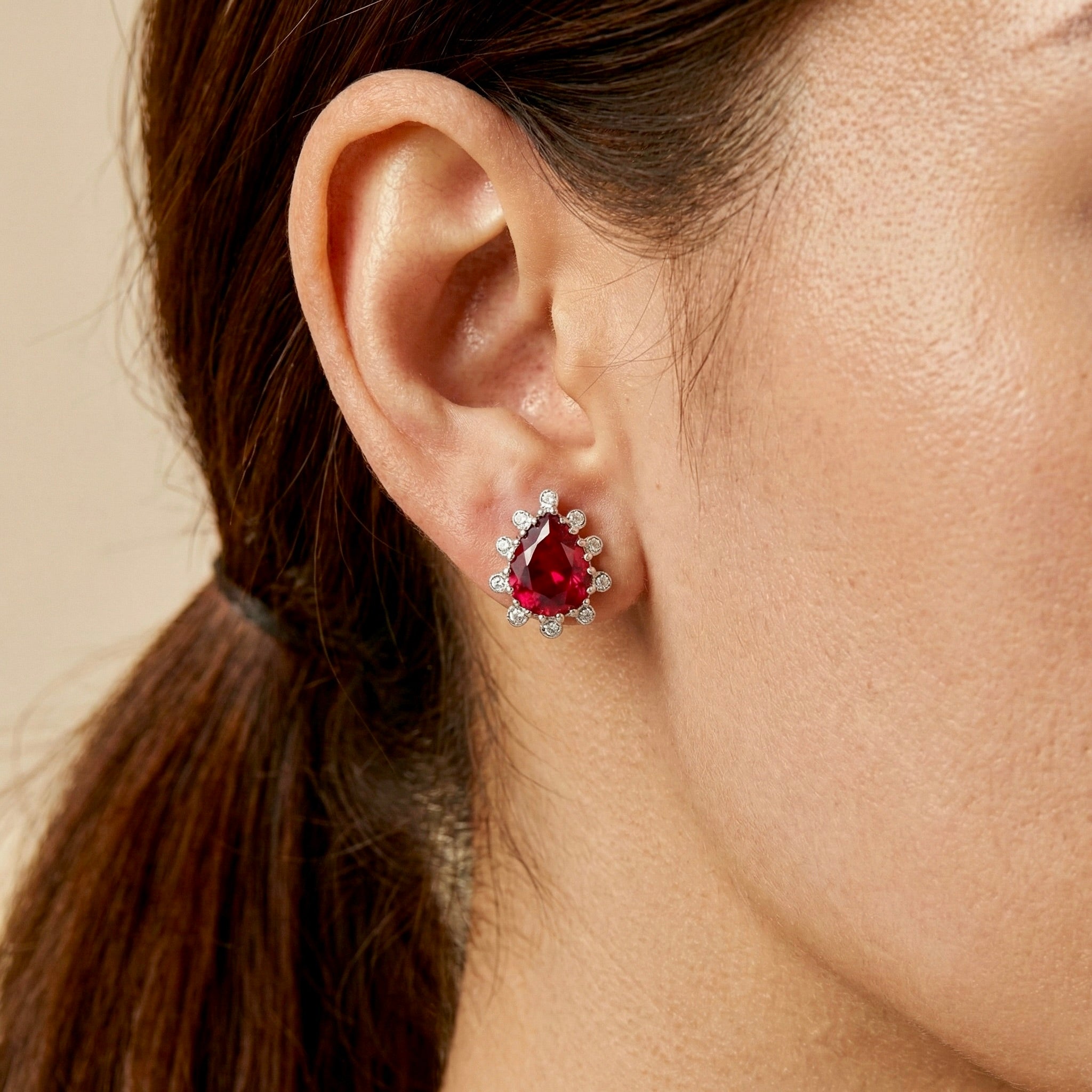 Crimson Sparkling Reflections Earrings