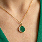 Royal Crescent: Malachite Pendant