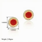 Scarlet Dreams: Red Onyx Earrings