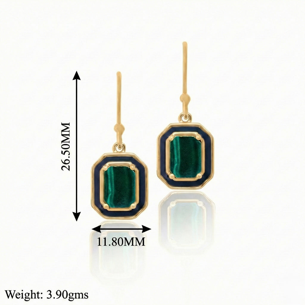 Mighty Marvel: Malachite Drop Earrings