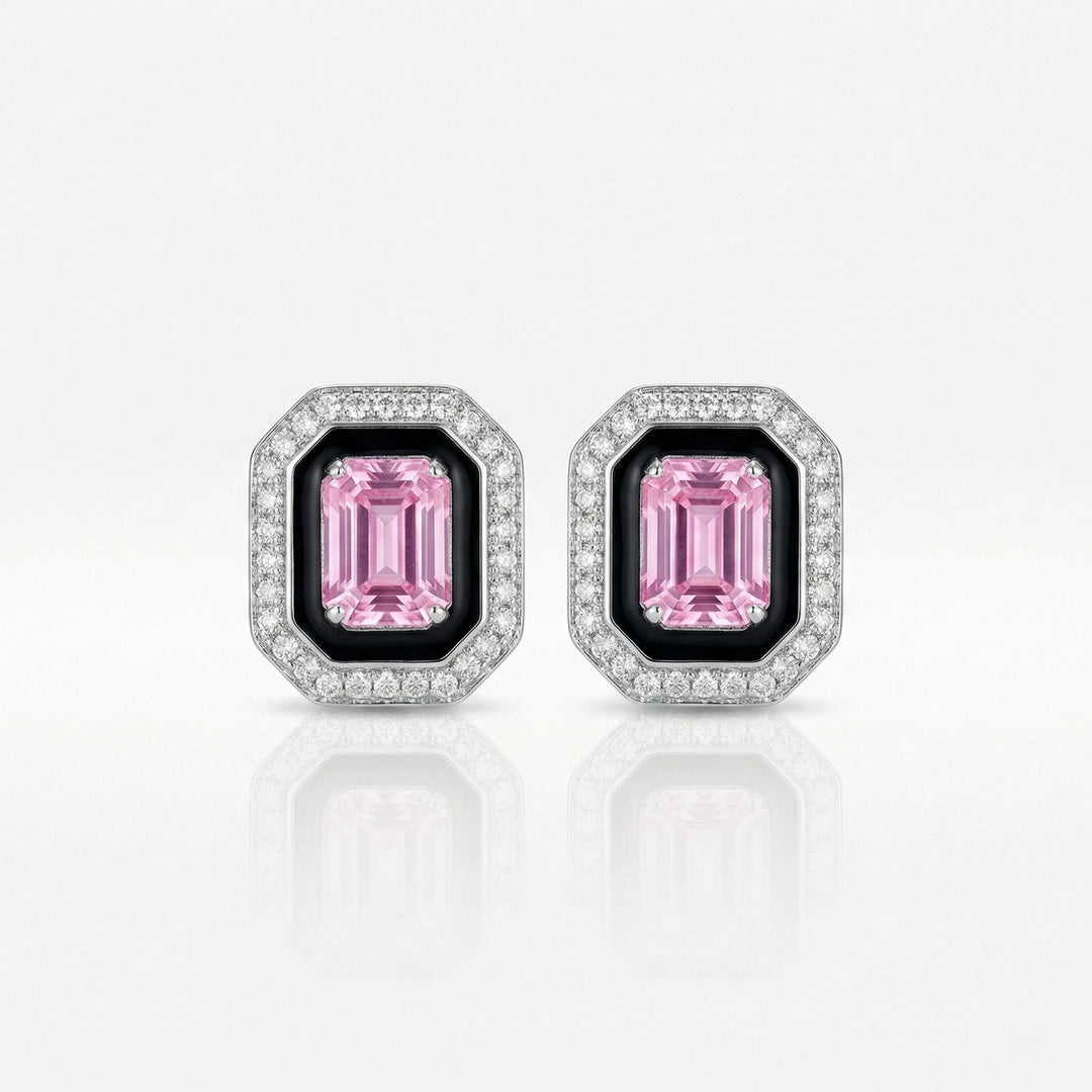 Pink Dreamscape Stud Earrings