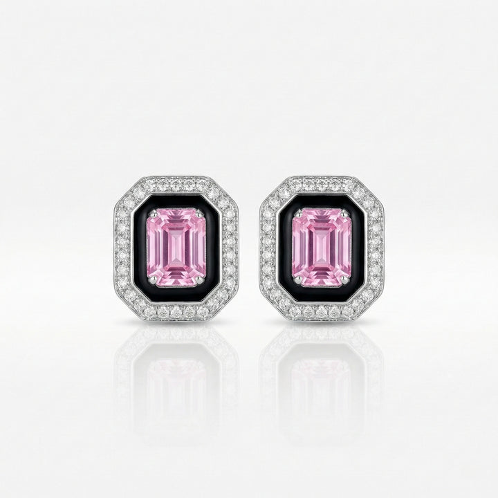 Pink Dreamscape Stud Earrings