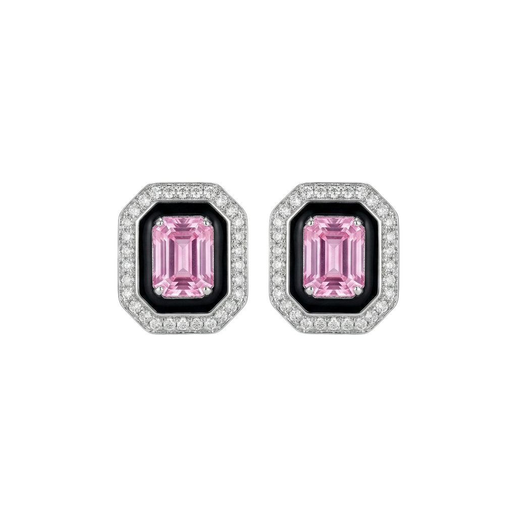 Pink Dreamscape Stud Earrings